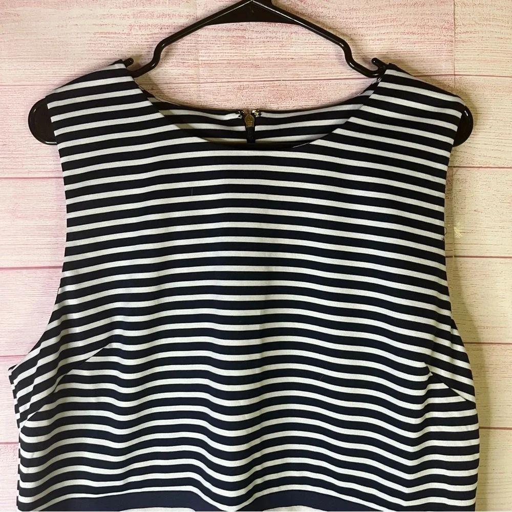 Draper James Striped Navy Blue Dress Size‎ XL